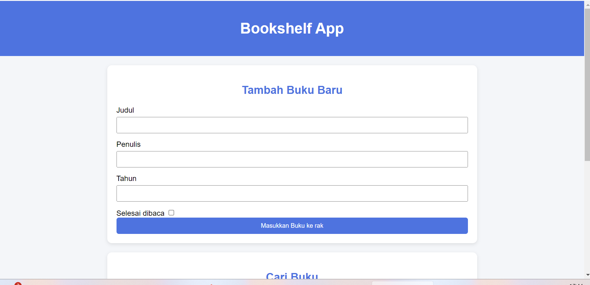 Bookshelf App - dicoding